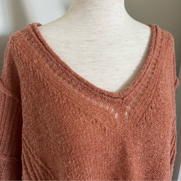 Burnt Orange Bohemian Sweater - Picture 2 of 9